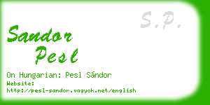 sandor pesl business card